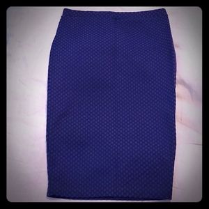 Black and blue checkered pencil skirt